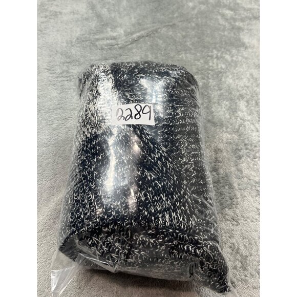 Effeci Creazioni Womens Large Black & White Knit Cardigan Sweater Color Block - Picture 12 of 12